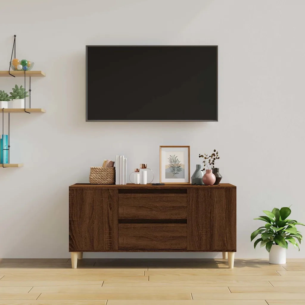 Mobile Porta TV Rovere Marrone 102x44,5x50 cm Legno Multistrato cod mxl 26868