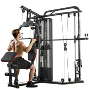 Stazione di allenamento multifunzione ¨C zephmum ¨C con pesi 65kg, lat machine, preacher curl, butterfly