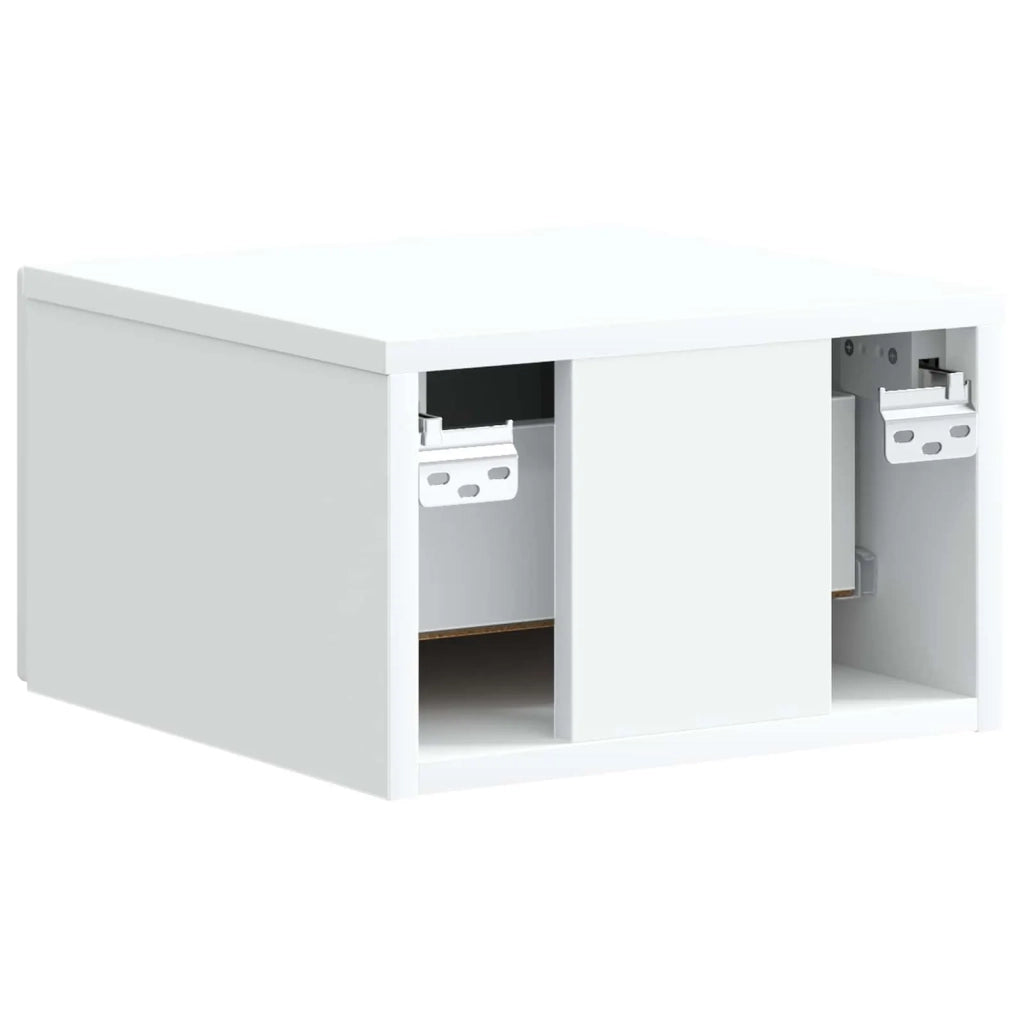 Mobiletto da notte a muro 2 pcs Bianco 34,5 x 33 x 20 cm