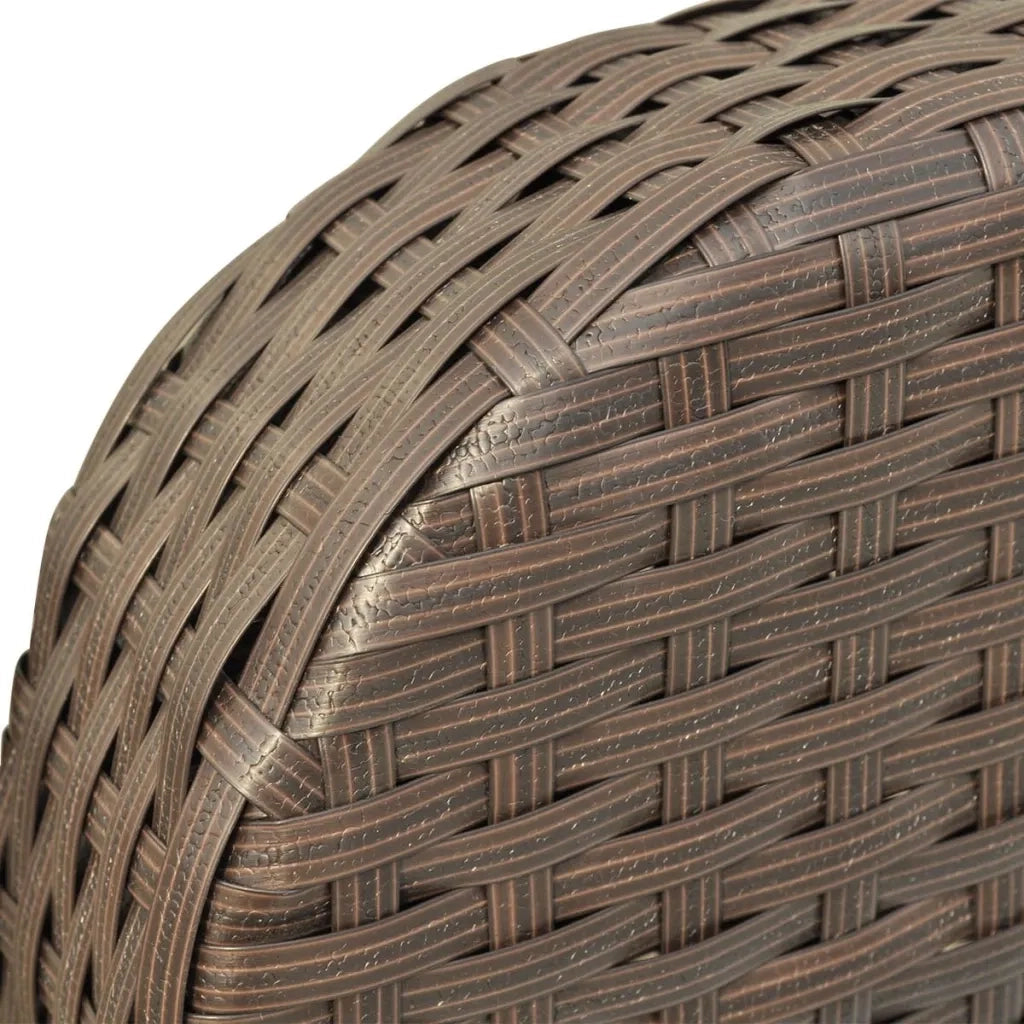 Set Divani da Giardino 4 pz con Cuscini in Polyrattan Marrone 42480