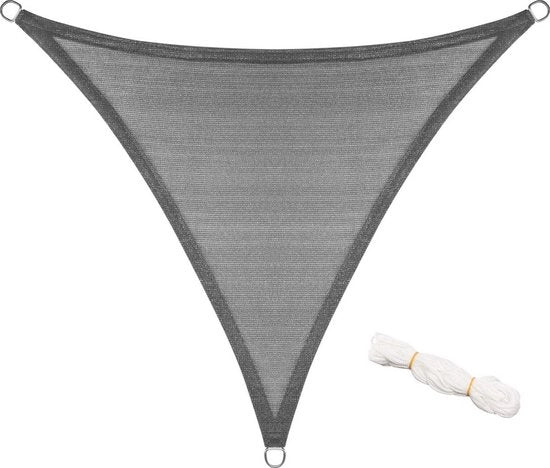 Telaio ombreggiante a forma di triangolo - duraturo e permeabile all'aria - resistente al vento e all'acqua - colore moderno grigio scuro - 5x5x7 m