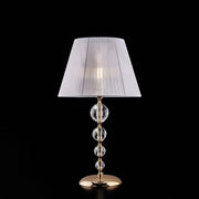 Lampada Da Tavolo Classica Ruben Metallo Oro E Cristallo 1 Luce E27
