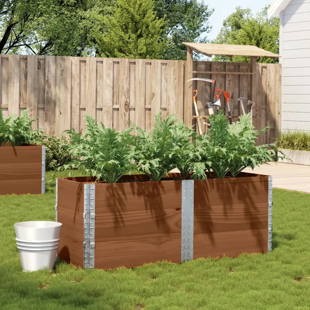 vidaXL Poggiapiedi da Giardino Marrone 150x50cm Legno Massello di Pino