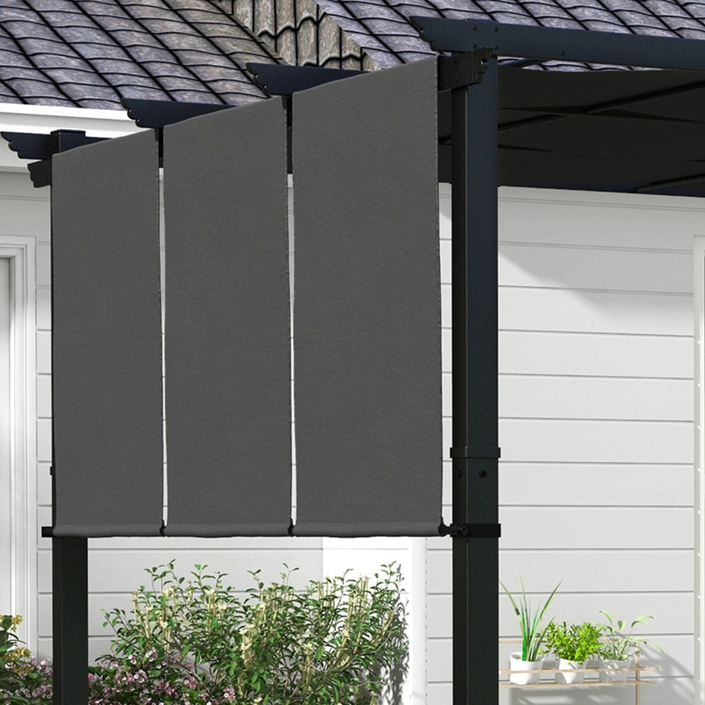 Cenador da Giardino 3x3 m ¨C zephmum ¨C Grigio Scuro Acciaio