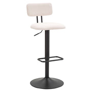 Mirea, Sgabello Regolabile, 41x48x85h cm Bianco Crema