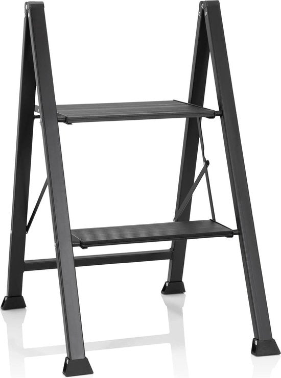 Trappola a due gradini in acciaio SOLID W5, portata massima 150 kg, scalabile, colore nero