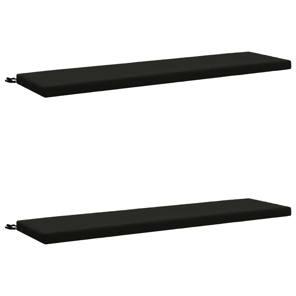 Cuscini per Panchina a 2 Pezzi SOEST 2 pz 100% Poliestere Nero 949053