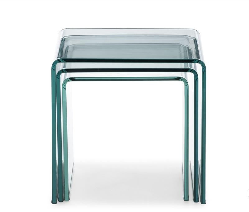 Tavolino in Vetro Modulabile Nest Trasparente