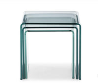 Tavolino in Vetro Modulabile Nest Trasparente