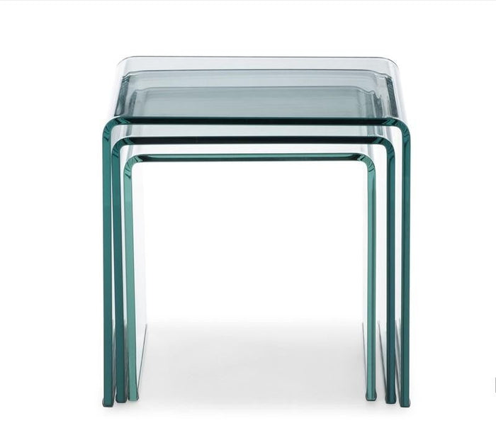Tavolino in Vetro Modulabile Nest Trasparente
