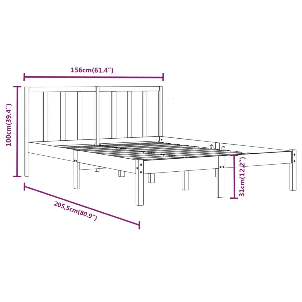 Giroletto Nero Massello Pino 150x200cm King Size 3105080