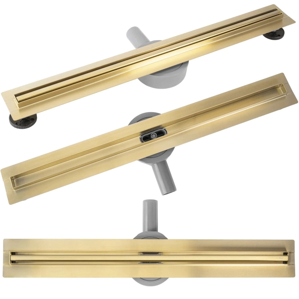 Scarico Lineare Rea Neox Slim Pro Brush Gold 100