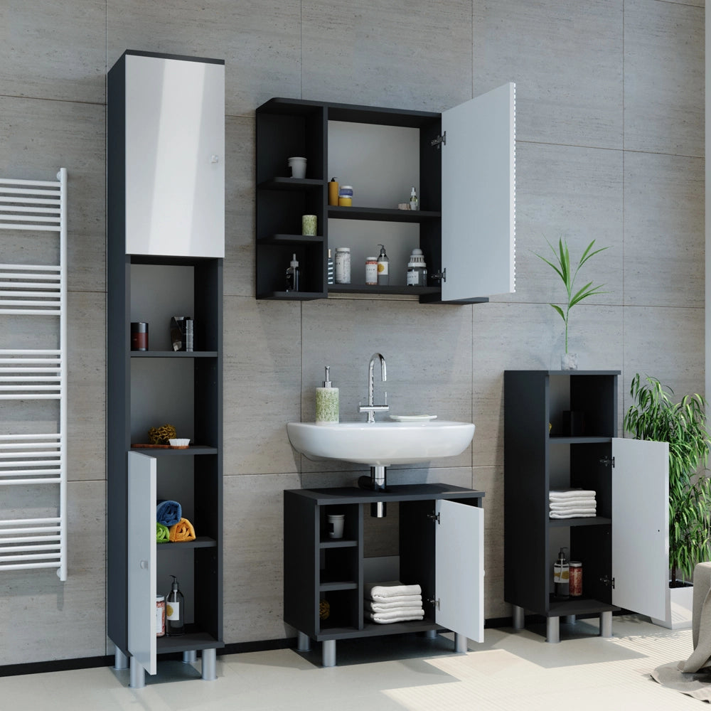 Vicco Set mobili bagno Antracite 2 parti