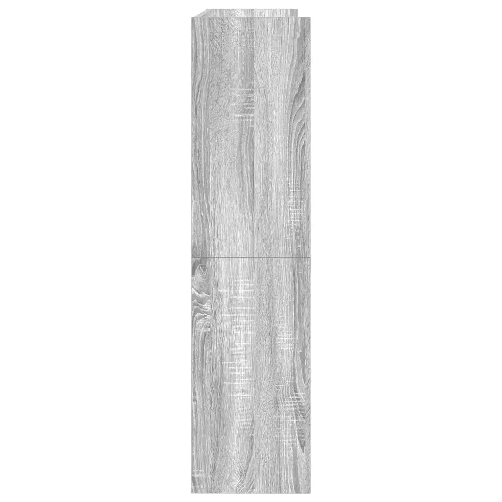 Scarpiera-Scaffale per scarpe Grigio Sonoma 80x25x100 cm in Legno Multistrato