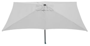 Ombrellone da Giardino 3x2 m Palo Ø38 mm in Alluminio Tessuto Poliestere Trend Bianco