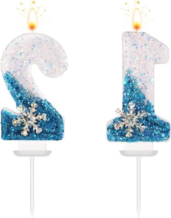 Decorazioni per Festa di Compleanno con Candelabri a Fiocco di Neve (12 pezzi)