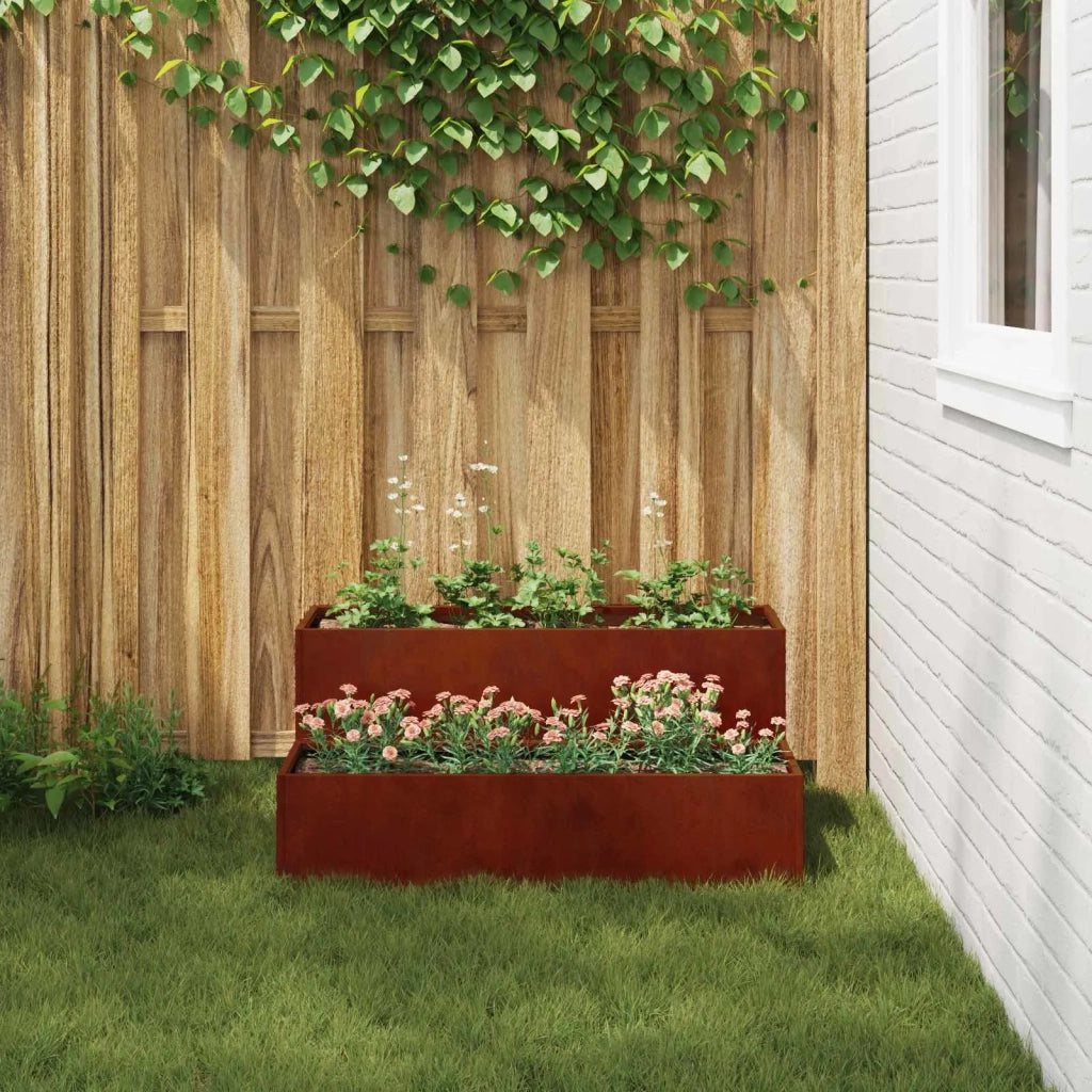 Vaso da giardino Ruggine 100 x 60 x 45 cm 865875