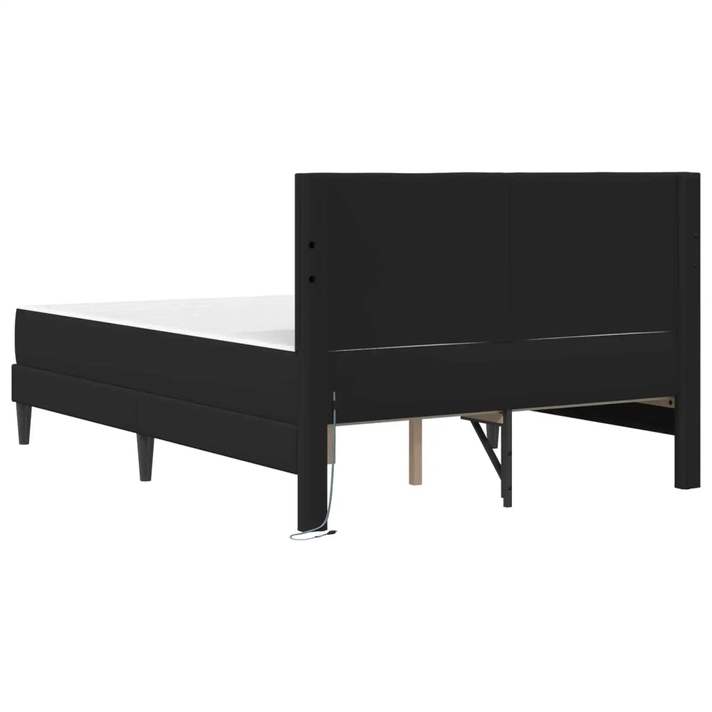 Struttura del letto con testiera Nero 120 x 200 cm Similpelle