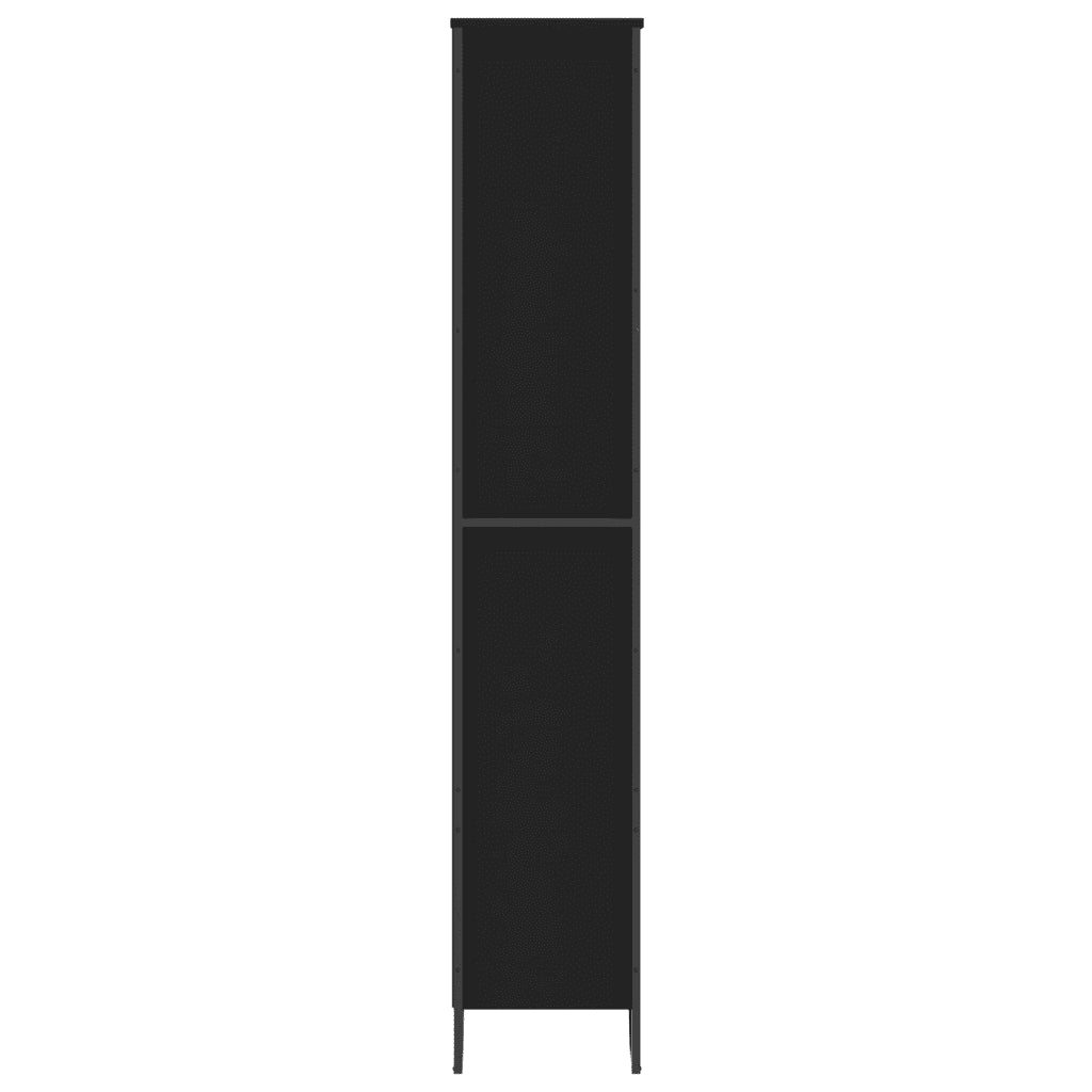 Libreria Nera 80x31x169 cm in Truciolato