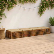 Cuscini per Sedia in 4 Pezzi SOEST 4 pz 100% Poliestere Beige 944612