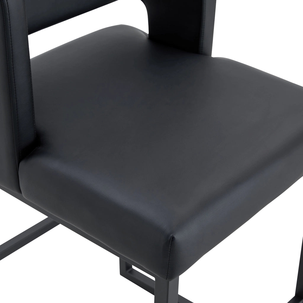 Sgabelli da Bar Set 2 Pezzi ¨C MINIMAL ¨C Nero, Gambe in Metallo, Design Nordico