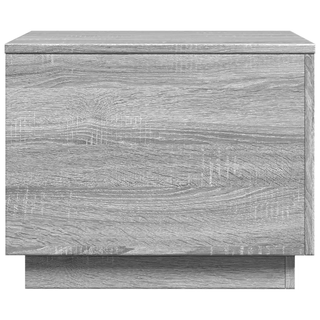 Tavolino da Salotto con Luci LED Grigio Sonoma 50x50x40 cm