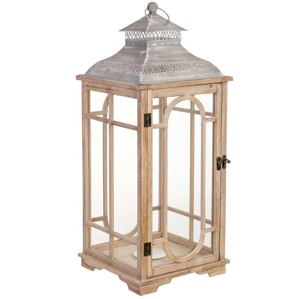 Lanterna in legno 30x30x73h cm