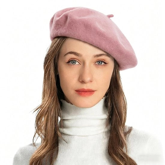 Cappello Classico Design - Stile Francese - 90% Lana - Molto Soffice/Comfortevole - Respirante/Tepido - Cappuccio