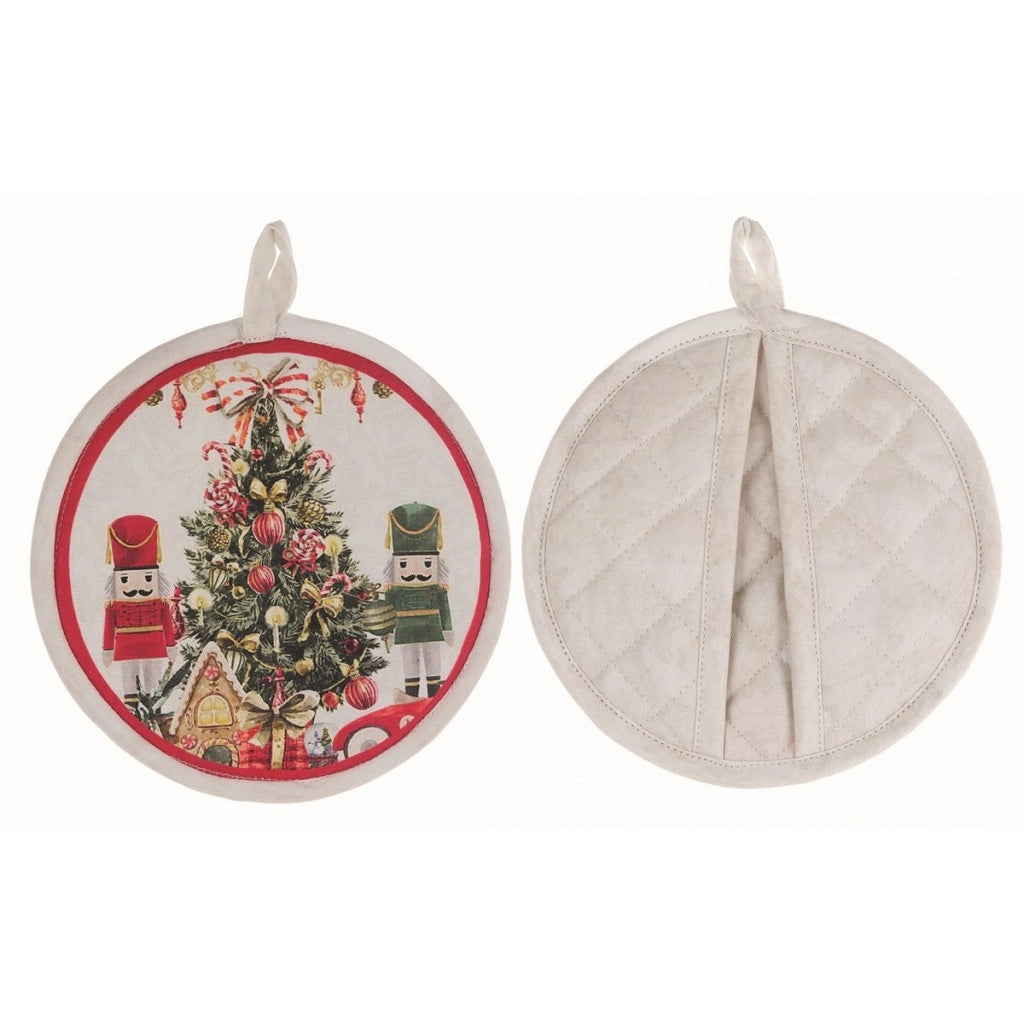 Presina Natalizia Tonda Shabby Chic Decorazioni Natale da Cucina Blanc Mariclò