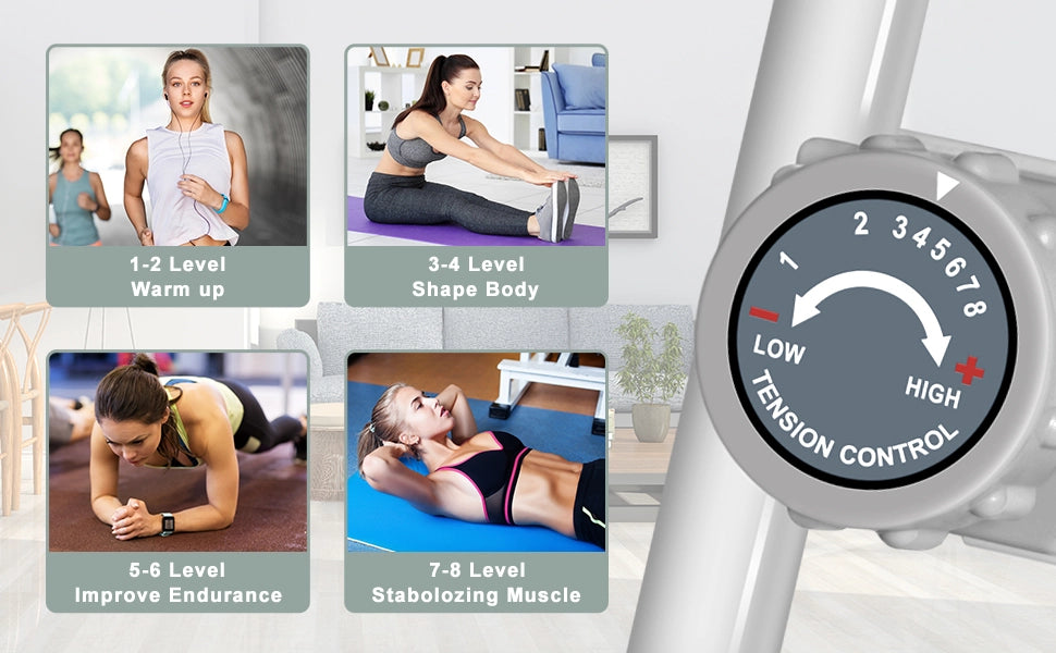 Cyclette pieghevole 3 in 1, resistenza magnetica regolabile su 8 livelli, sella extra larga, cardiofrequenzimetro, display LCD