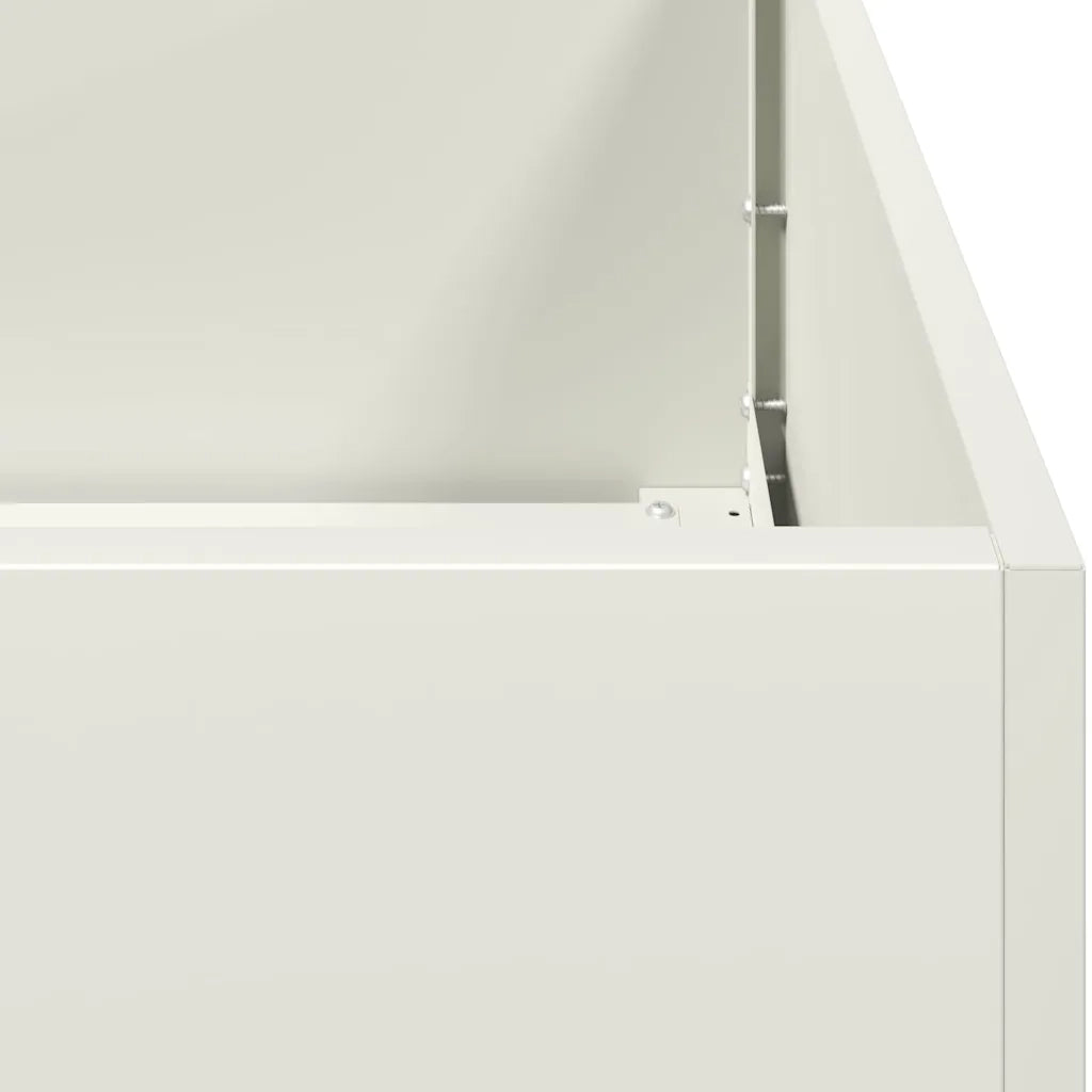 Fioriera Bianca 120x40x40 cm in Acciaio Laminato a Freddo 860676