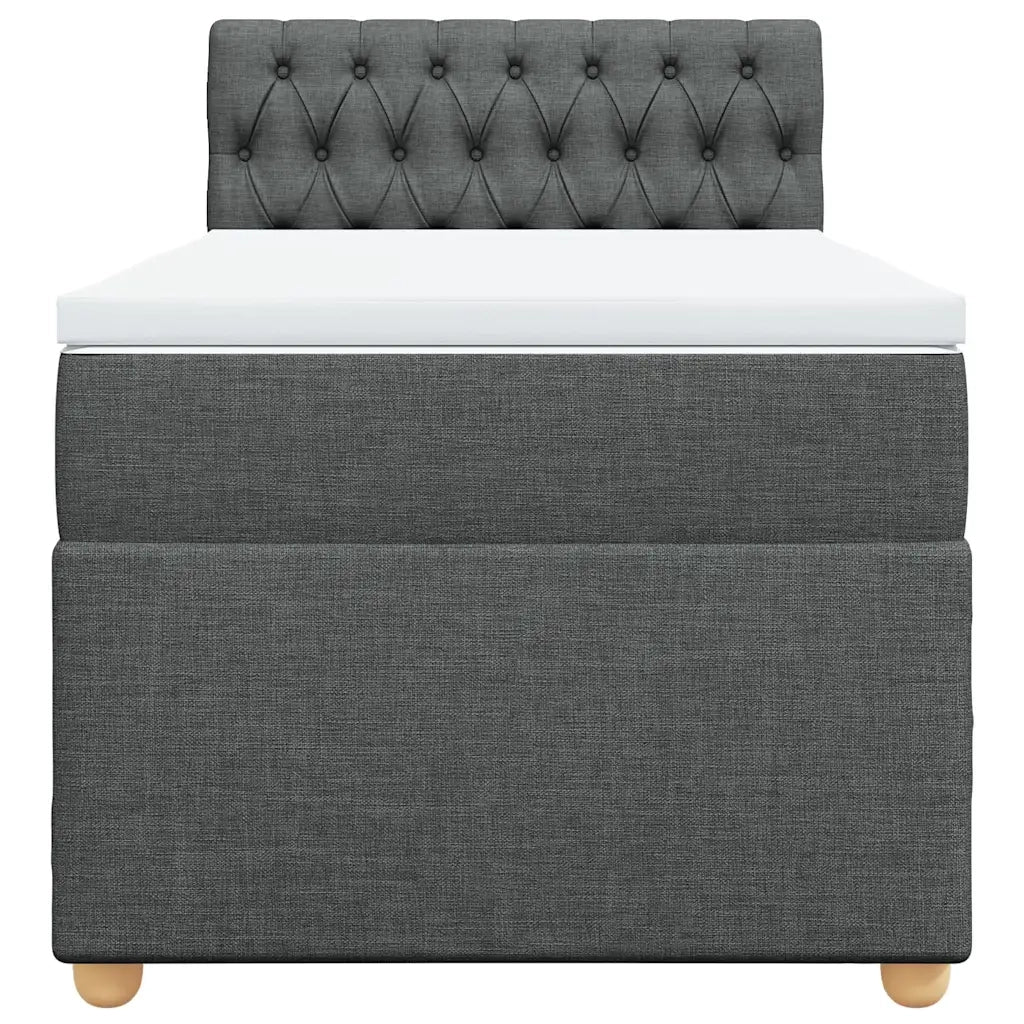 Giroletto a Molle con Materasso Grigio Scuro 80x200 cm Tessuto 3286515
