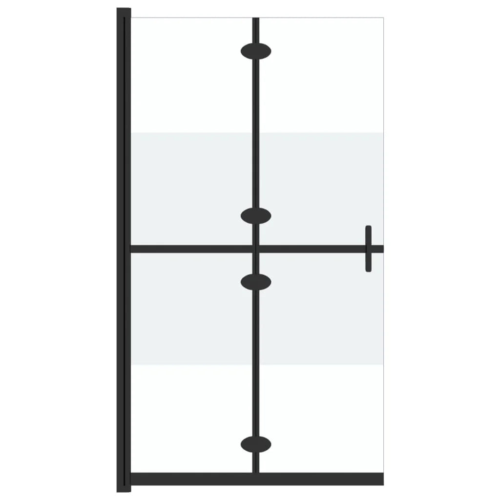 Parete doccia pieghevole divisorio per vasca da bagno accessorio per il bagno box doccia arredamento per la casa vetro ESG 70x190 cm semi-satinato 02_0002165