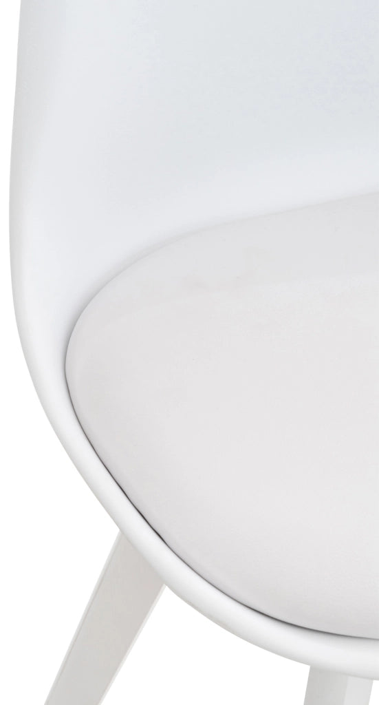 Sedia Pranzo Linares bianco/bianco,Plastica