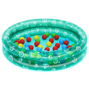Trade Shop - Piscina Gonfiabile 2 Anelli Motivo Frutta Con Palline Da Gioco Per Bambini ø91x20cm 51141 -