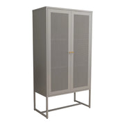 Mobiletto/scaffale in metallo e acciaio 150 x 80 x 40 cm grigio 03_0008918