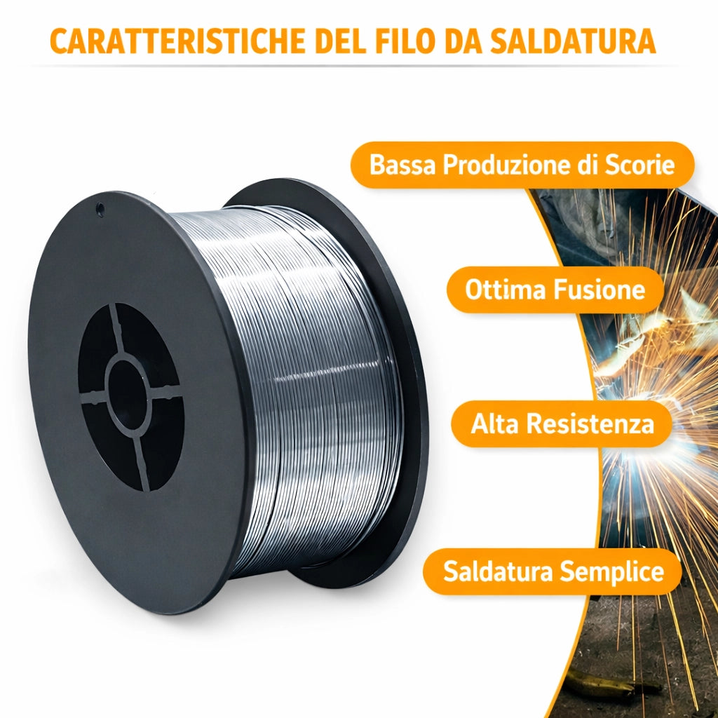 Filo Saldatura MIG ER4043 0.8 mm Bobina 0,5 Kg Per Alluminio Saldatura fluida