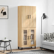 vidaXL Credenza Rovere Sonoma 69,5x34x180 cm in Legno Multistrato