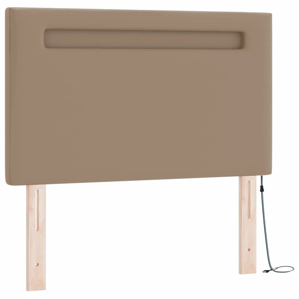 Letto a molle Cappuccino 90 x 190 cm Pelle sintetica 3339031