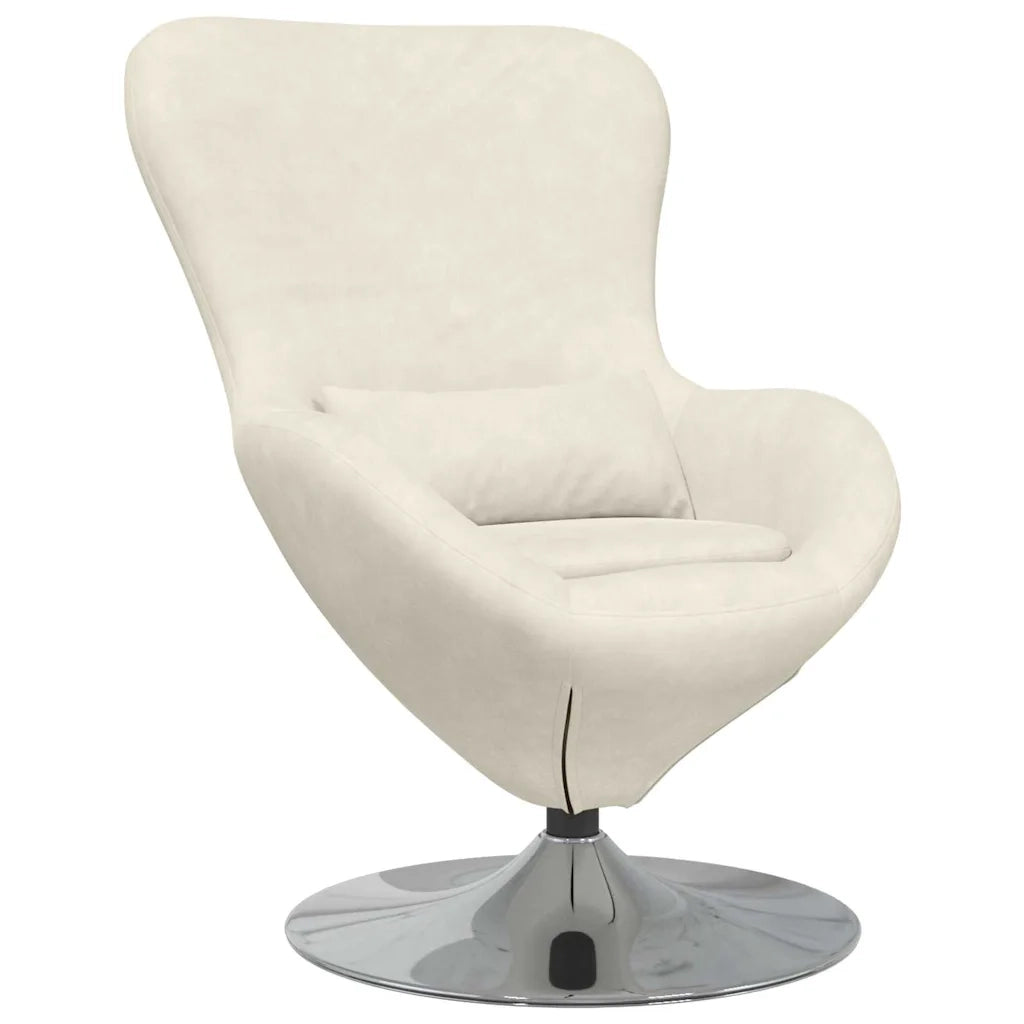 Poltrona uovo Crema Velluto 42002733