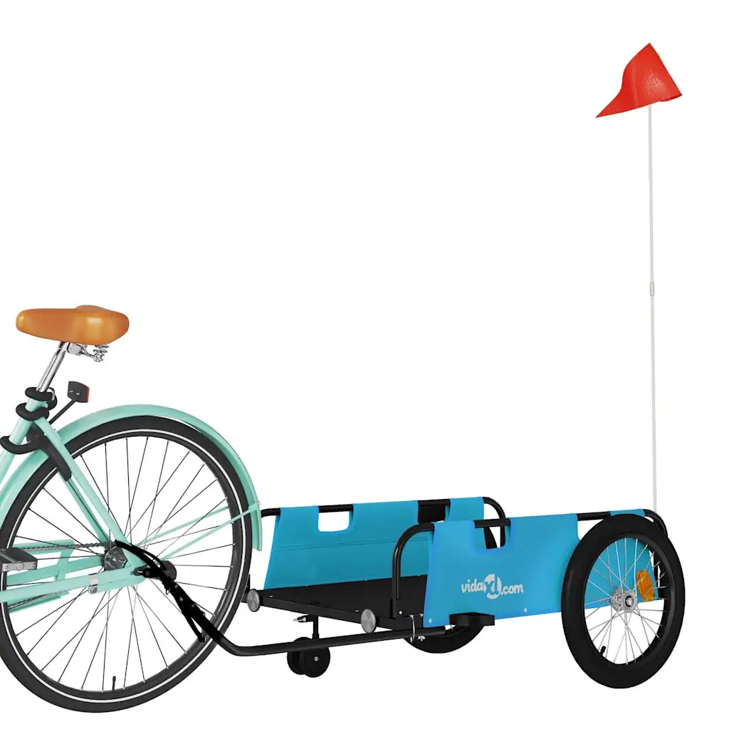 Rimorchio da Bici Blu e Nero in Tessuto Oxford e Ferro CFW4870095