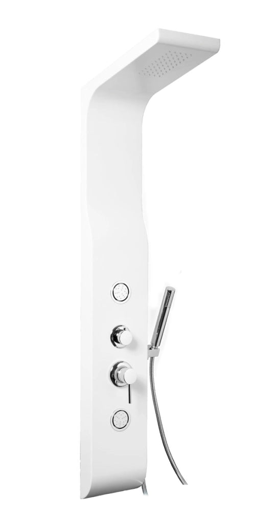 Pannello Colonna Doccia Abs 140 Cm Colore Bianco Easy Metaform