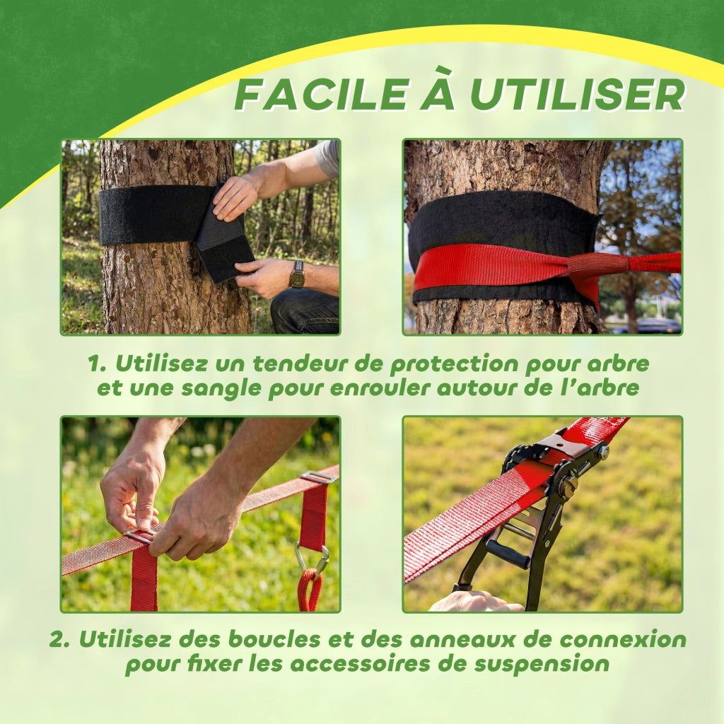 Percorso a ostacoli ninja per bambini ¨C zephmum ¨C 10 m, rosso
