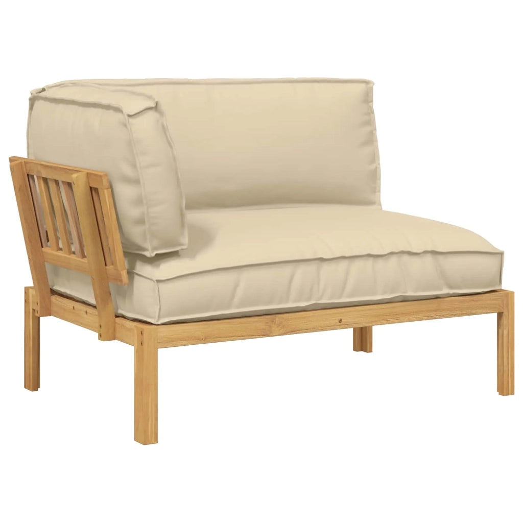 Set di divani Beige 133 x 92 x 69 cm Legno di Acacia Massello 3418169