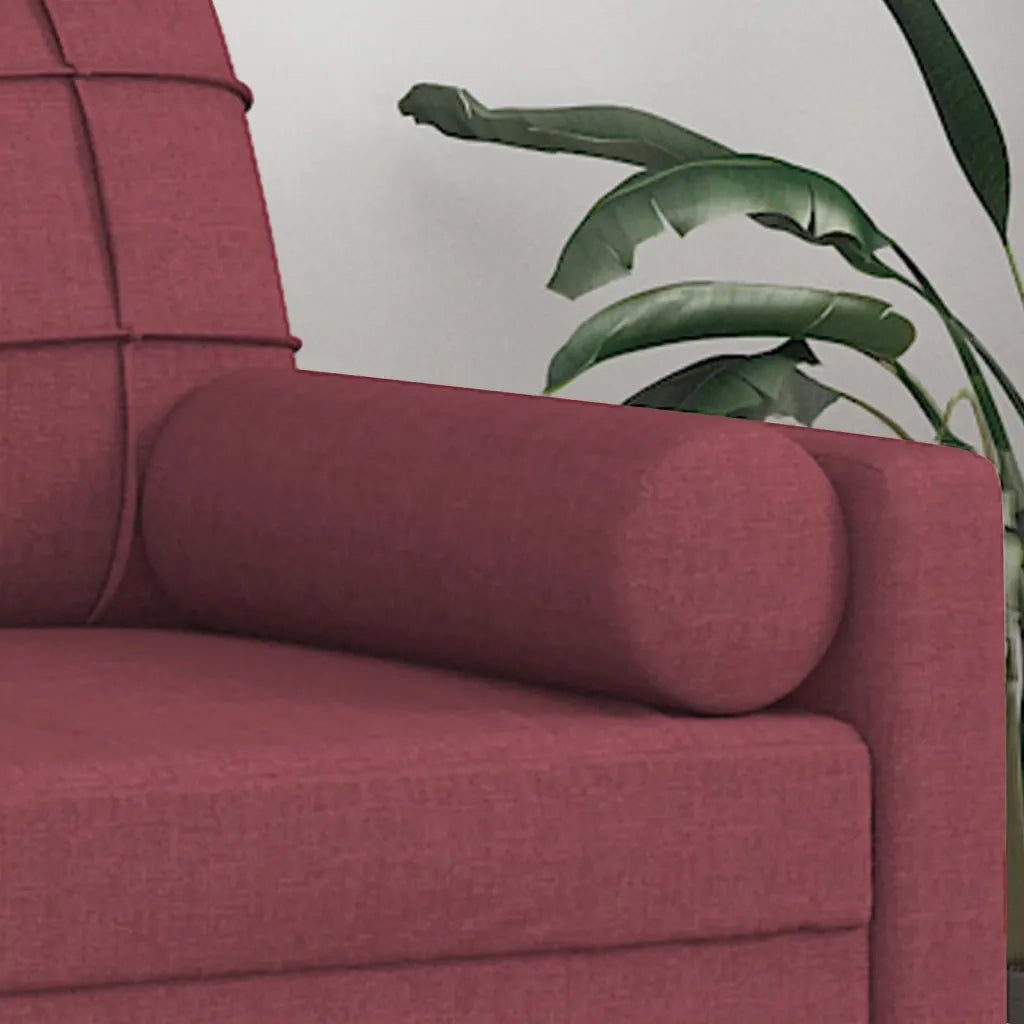 Cuscini Decorativi 2 pz Rosso Vino ?15x50 cm in Tessuto CFW8965396