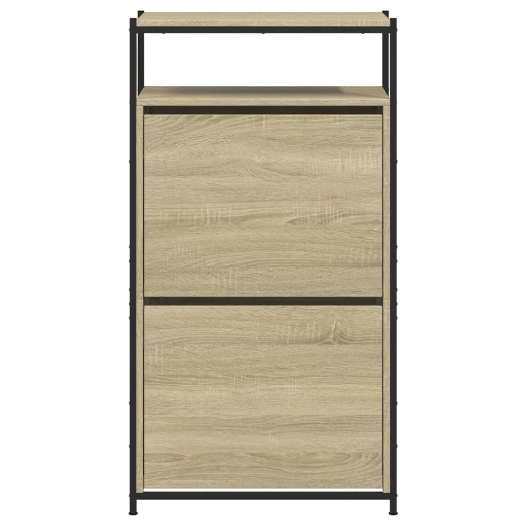 Scarpiera mobile contenitore per scarpe mobile per ingresso/corridoio/soggiorno finitura rovere Sonoma 60 x 34 x 112 cm legno ingegnerizzato marrone 02_0021710