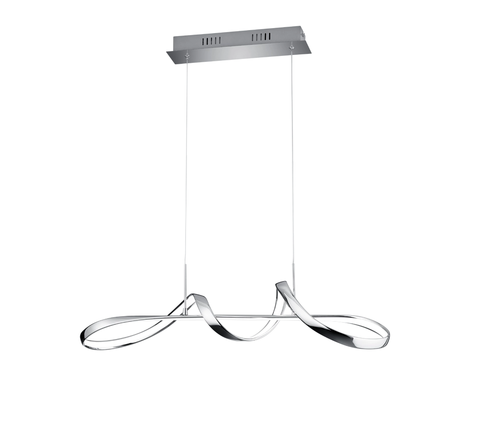 Lampada a sospensione LED, metallo, cromo, L 81 cm, Perugia