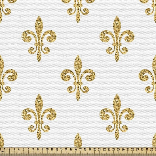 Tessuto vintage per metro, Lily Noble, tessuto elegante per rivestimenti e accessori per la casa, 1M (148x100cm), Giallo chiaro
