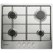 Indesit Piano Cottura Gas Inox 60cm 4 Fuochi