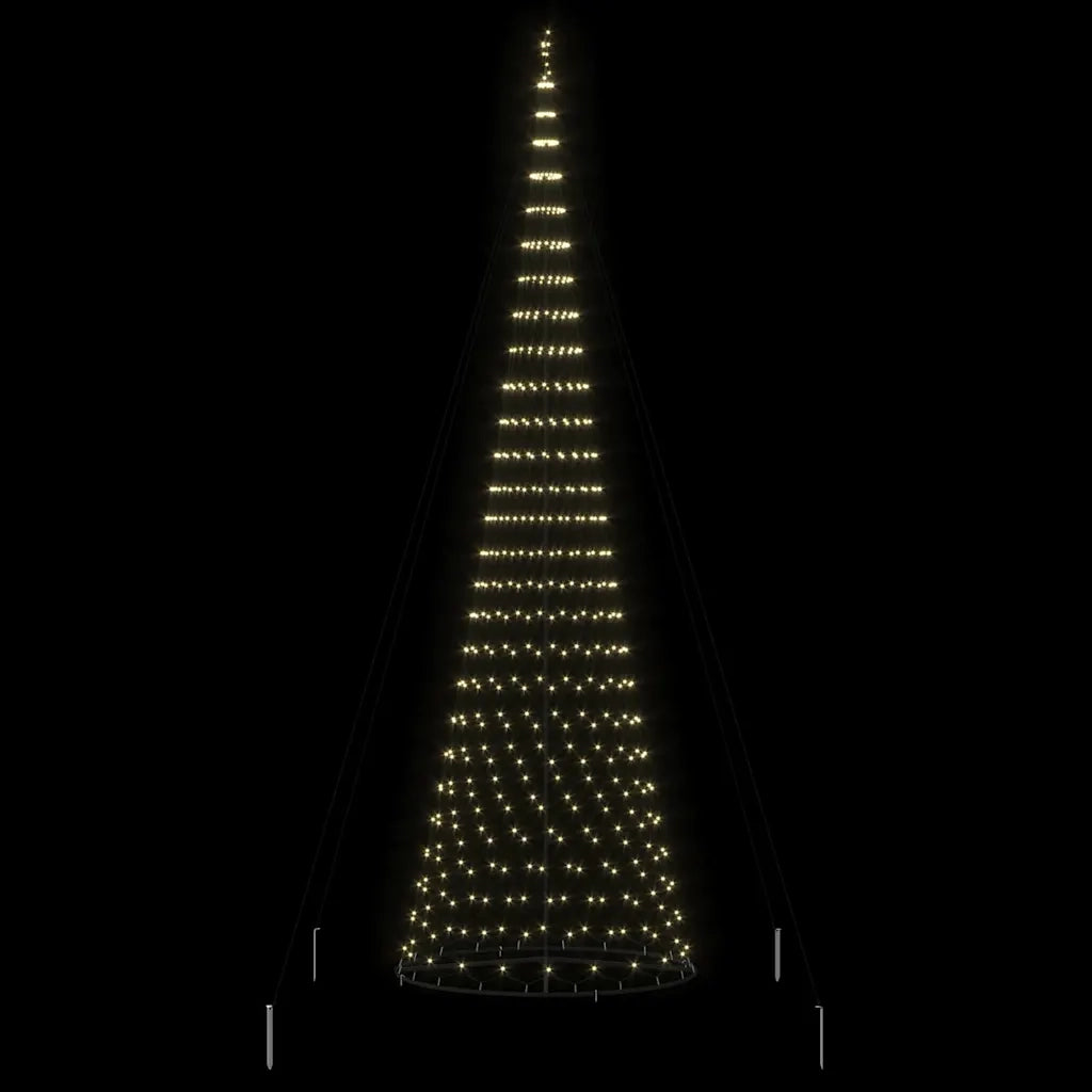 Albero di Natale LED con 555 LED Bianco caldo 500 cm Metallo 42018795